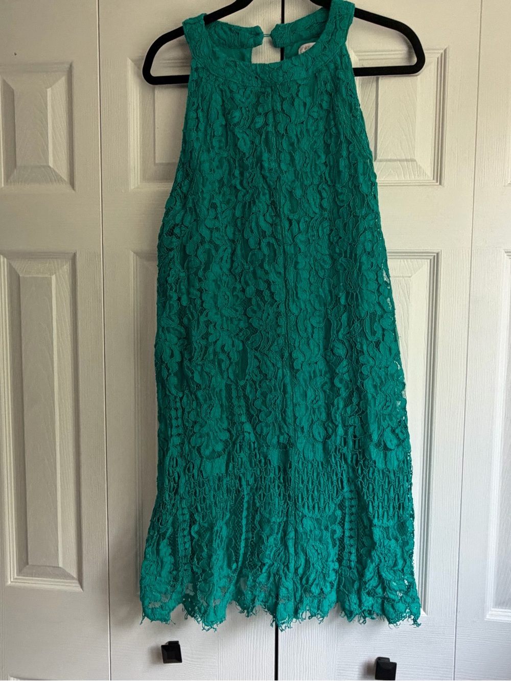 Xhilaration Teal Lace Mini Dress